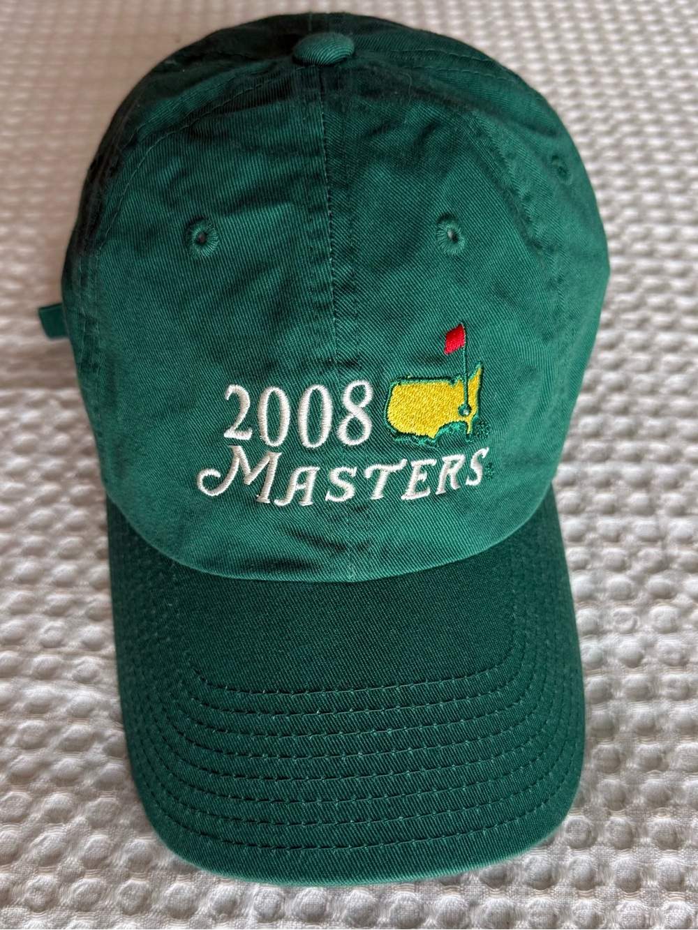 Like new Vintage 2008 The Masters collection Green Golf Cap strap back